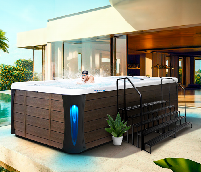Calspas hot tub being used in a family setting - Amherst